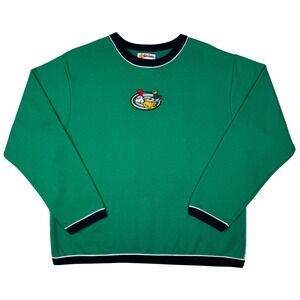 Vintage Dr Seuss Cat in‎ the Hat Egg Ham Sweatshirt Pullover Size M Green USA